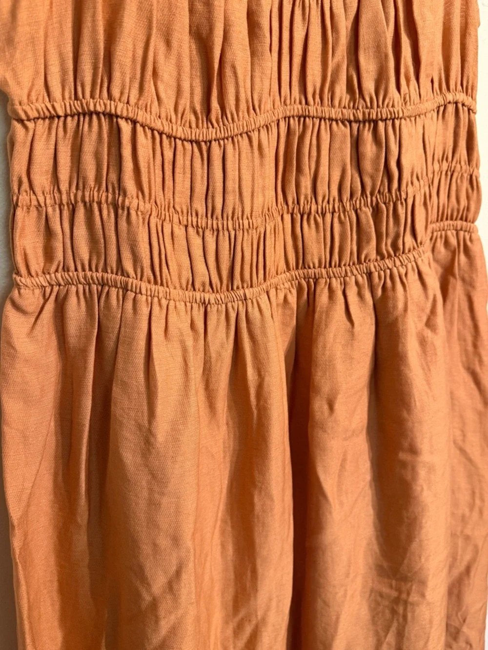 Blu Pepper Ruffled Smocked Maxi Dress - Muted Orange - Picture 5 of 8